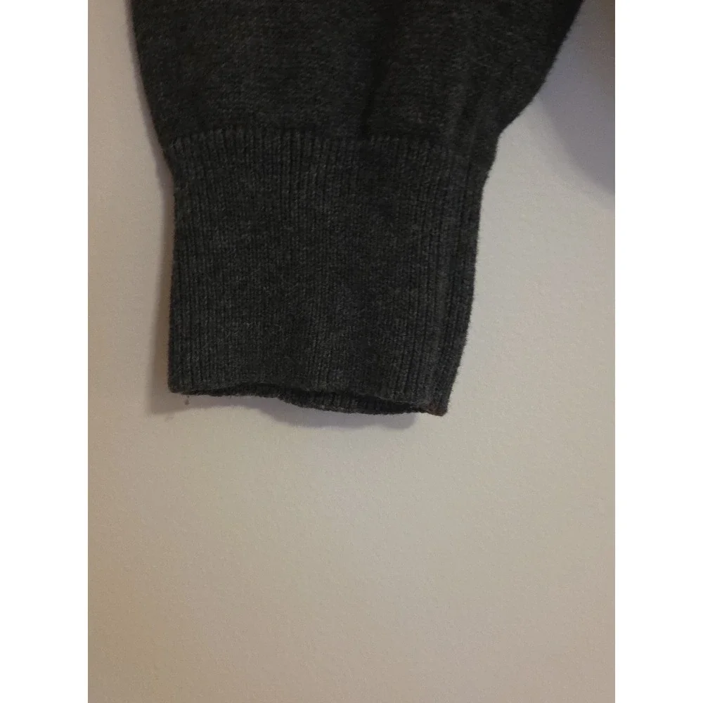 Mark Law Men's Small 1/4 Zip Sweater Black 100% Cotton Collar Preppy